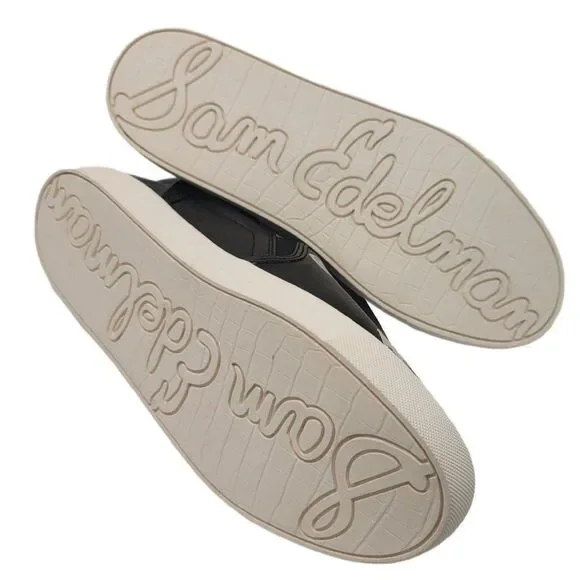 Sam Edelman Bulldog Sneakers Puppy Dog Black Slip On Sneakers Art Shoes New - Picture 6 of 11